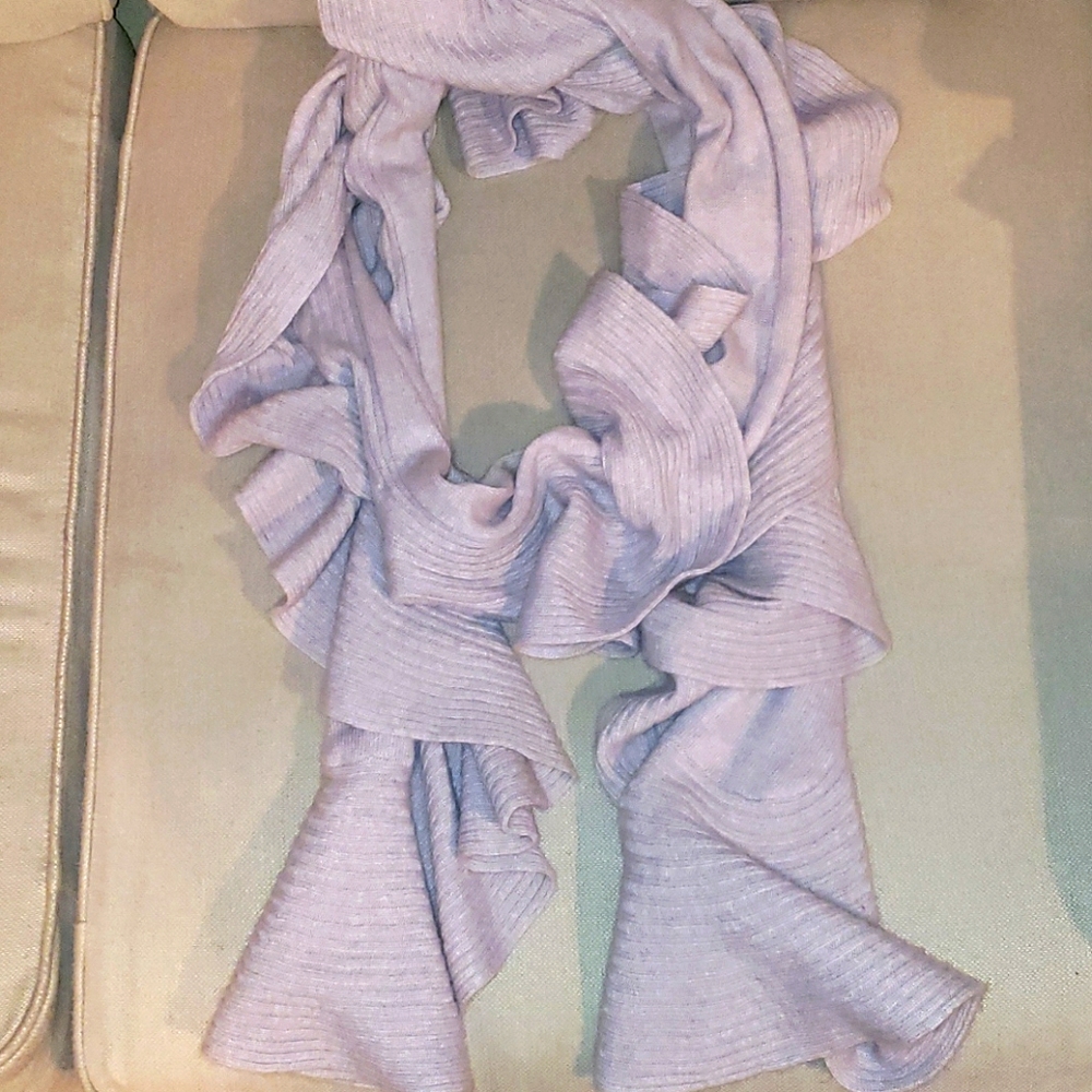 Cashmere Ruffled-Edge Scarf